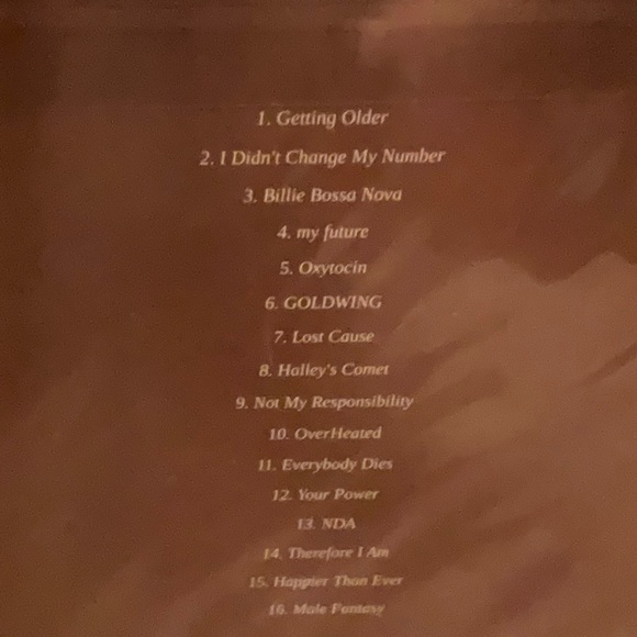 Billie Eilish - Happier Than Ever Limited Edition, Light Blue Vinyl Poster NEW - Picture 2 of 2